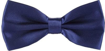 Fako Fashion® - Vlinderstrik - Vlinderdas - Satijn - 12.5cm - Donkerblauw