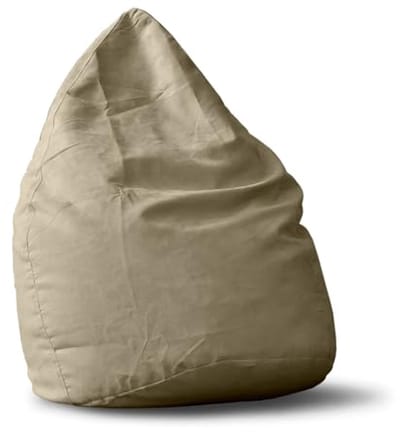 Lumaland - Luxe XL PLUS zitzak - stijlvolle beanbag met 220L volume - extra stevige naden - verkrijgbaar in verschillende kleuren - Beige