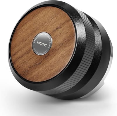 Verstelbare 58 mm Espresso Leveler met Walnoot Houten Handgreep en Roestvrij Stalen Basis - Barista Koffie Distributeur voor Gelijkmatige Espresso