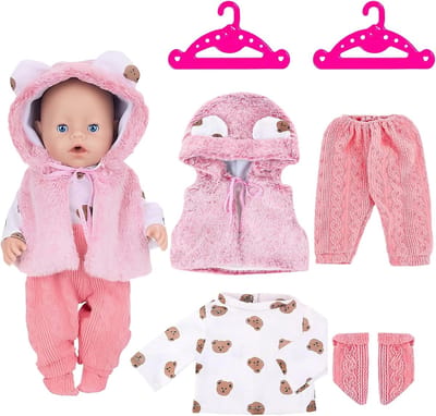 6-Delige Set Poppenkleding en Accessoires voor Babypoppen (35-43 cm)