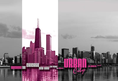 Fotobehang City Skyline | XL - 208cm x 146cm | 130g/m2 Vlies