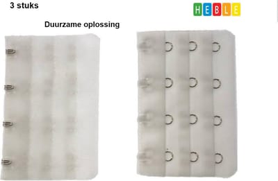 *** 3 BH verlengstukken - 4 Haaks Wit - Beha verlenger - Zwangerschap - van Heble® ***