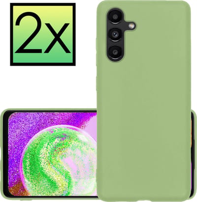 Hoesje - 2 Stuks - Geschikt voor Samsung Galaxy A04s - Sterk & Shockproof - Case Siliconen - Back Cover - Telefoon Hoes - Groen