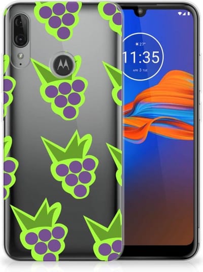 Motorola Moto E6 Plus Siliconen Case Druiven