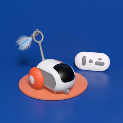 2 Modi Slim Speelgoed voor Katten Automatisch Bewegende Afstandsbediende Speelgoedauto voor Katten Honden Interactief Spelen Kitten Training Huisdierbenodigdheden