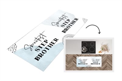 Keukenloper - Loper keuken - Quotes - Broer - Liefde - Stepbrother - 120x50 cm - Keukenloper vinyl