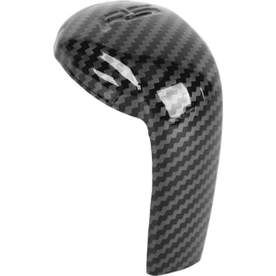 Pommeau de Levier de Vitesse Garniture Grain Fibre de Carbone Résistant aux Rayures Remplacement pour Mazda CX‑3 CX‑5 CX‑9 black