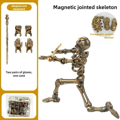 Middeleeuwse Skeletpop Robot Actiefiguur Inclusief Beweegbare Gewrichten Verbeeldingrijke Buigbare Mannequin Bureau Decor Ideaal Voor Stressvermindering Speelgoed