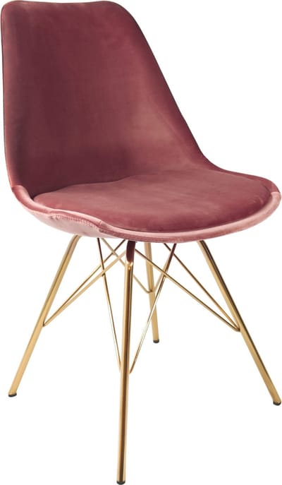KICK® VELVET Kuipstoel Roze – Eetkamerstoel – Velvet – Goud Frame