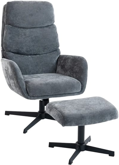 Fauteuil - Relaxstoel - Relaxfauteuil - Stoel - Met armleuning - Voor één Persoon - Grijs