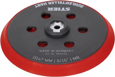 STIER Schuurschijf Soft - D147 mm - 5/16 Inch - M8 voor Excentrische Schuurmachines - 150 mm met klittenband