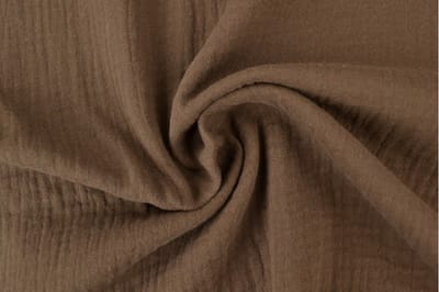 Mousseline stof - 1 meter - Per meter - Bruin - 135cm breed