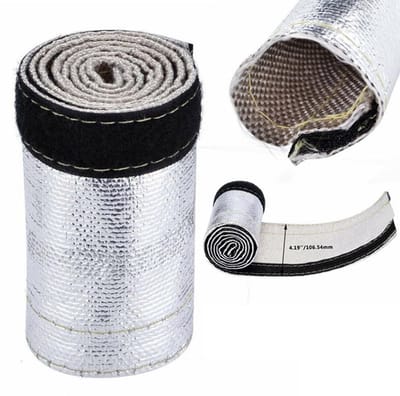 Dailygoods- Hittekap Hittebestendig - Hitteschild - Gealuminiseerd - Geschikt voor 1/2in-3in diameter - Bestand tegen 500°F/2000°F - Gemak van klittenbandsluiting