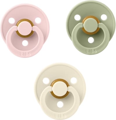 Bibs fopspeen 6-18 maand set 3 stuks Blossom,Sage en Ivory maat 2