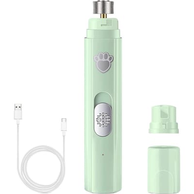 Elektrische hondennagelvijl met polijstwiel LED-licht huisdiernagelknipper USB-oplaadbaar 2-snelheden huisdiernageltrimmers voor kat en hond