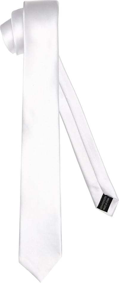Ladeheid Smal Stropdas - Stropdassen voor heren - Lengte: 150 cm, Breedte: 5 cm - Wit - LA-EA-TMS-5