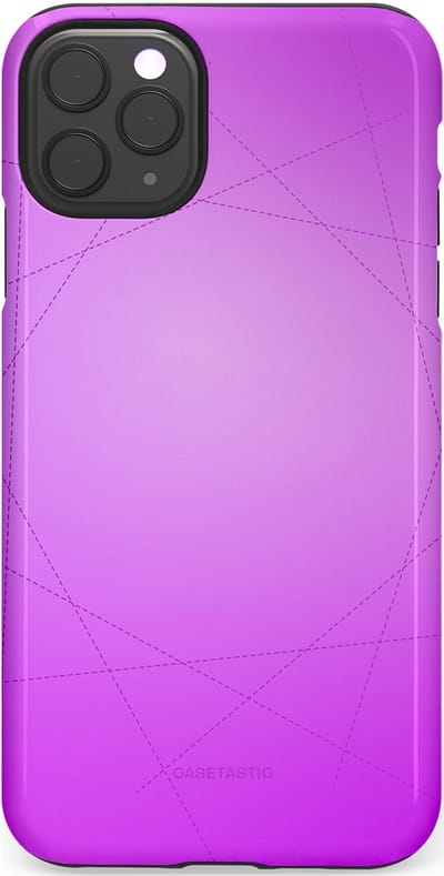 Casetastic Hoesje Geschikt voor Apple iPhone 11 Pro Max - Stijlvolle Beschermende Duo-layer Case - Emily in het paars