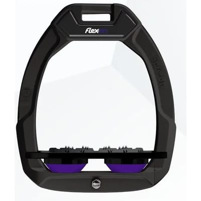 Platte Ultra Grip Veiligheidsschoenen Zwart/Zwart/Paarse Flex-On Safe-On