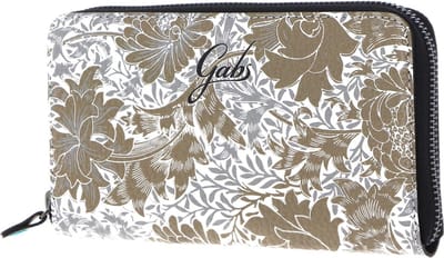 Gabs Leren Portemonnee GMONEY17 Wallpaper Ruga Black Peonia Toni Beige Lichtbruin