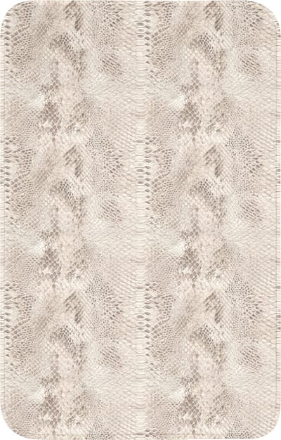 WC mat 50x80 cm - Antislip - Slang - Patroon - Beige - Toiletmat - Vloermat - Douchemat - Toilet tapijt - Toiletmatten