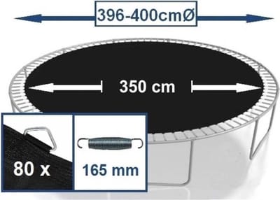 Springmat voor trampoline 396cm - geschikt voor 80 veren van 16,5 cm lengte