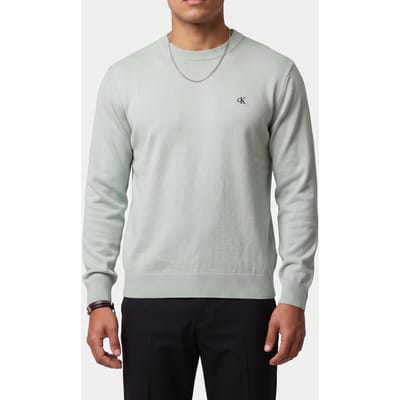Calvin Klein Eu Long Sleeve Cotton Relaxed Crewneck Pale Meadow Taglia: S | Maglioni a maglia Outlet | Uomo