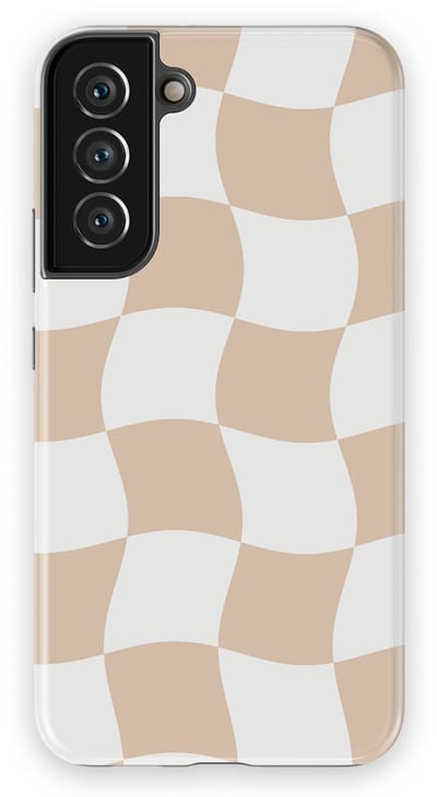 Checkered Warp Hoesje Samsung Galaxy S22 Plus | Geschikt Voor Mag | Uniek Design Hoesje | Beschermhoes Samsung Galaxy S22 Plus Linen Grid