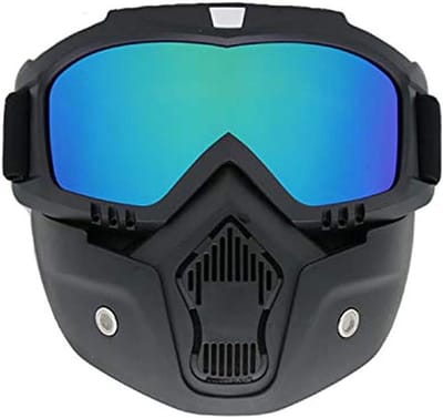 Winddicht Goggle Masker met UV-bescherming en verwisselbare glazen voor motorrijden, skiën en bergbeklimmen, kleurrijk en multifunctioneel