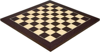 17.75 Inch Wenge & Maple Deluxe Schaakbord, Handgemaakt in Spanje