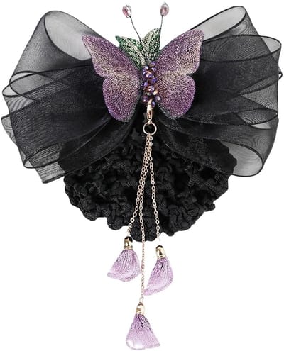 Dailygoods- Haarnet Elegant - Haarnetjes voor Vrouwen - Haaraccessoires voor Professionals - Ademend Mesh - Aanpasbaar - Vlinder Design - Haaraccessoire