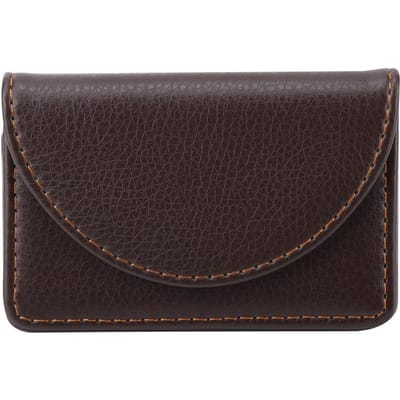 Étui portefeuille en cuir pour cartes de visite et cartes de crédit (café) black