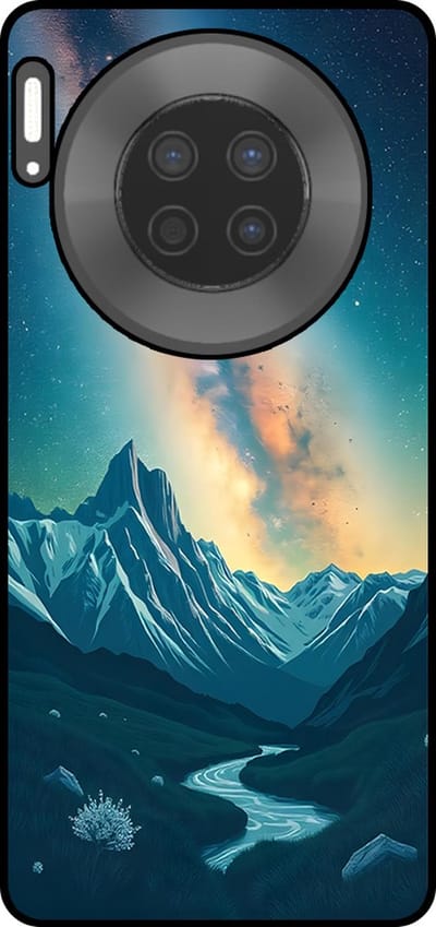 Smartphonica Telefoonhoesje Geschikt voor Huawei Mate 30 met Sterrenhemel Opdruk - TPU Backcover Case With Space And Milkyway Design geschikt voor Huawei Mate 30