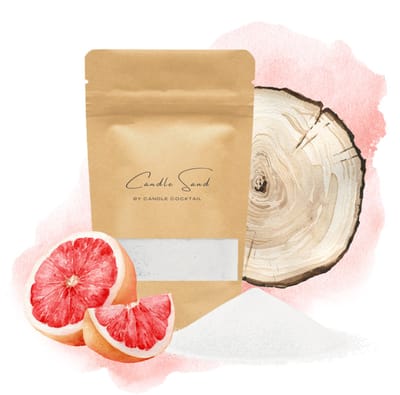Candle Cocktail® 400g Geurend Kaarsenzand | Grapefruit & Sandelwood | Incl. 8 Lontjes