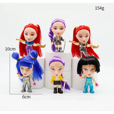 Nouvelle figurine Miras Zoeys Tigre (6 pièces) - Figurines de chasseurs de démons anime Rumis - Décoration de bureau - Cadeau d'anniversaire pour enfant red