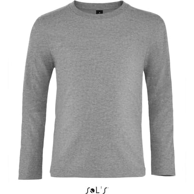 SOL'S Kids´ Imperial Long Sleeve T-Shirt L02947 - Grey Melange - 4 Jahre (96/104)