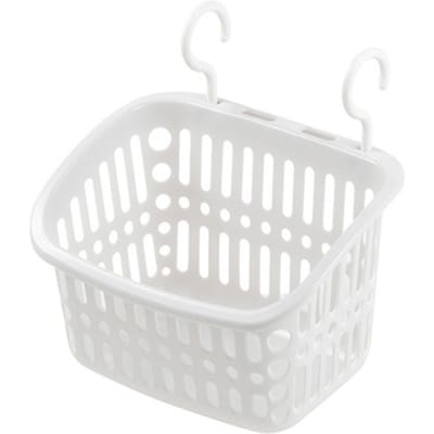 Hangende Douchemand Stevig Plastic Afvoergaten Ruimtebesparend Eenvoudig Ophangen Wasmand voor white