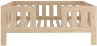 Need Sleep – Montessori Peuterbed 70x140 cm – Massief Houten Kinderbed met Hoge Barrière – Naturel