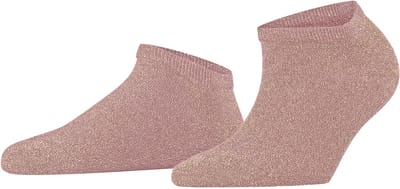 FALKE Shiny kort eenkleurig lyocell sneakersokken enkelsokken dames roze - maat 35-38