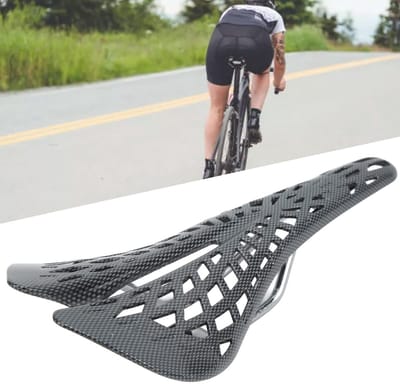 Dailygoods- Fietszadel Ultralicht - Koolstofvezel - Ergonomisch Design - Schokdemping - Duurzaam - Gewicht 190 gr. - Fiets Zadel