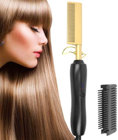 Ynkkvre -elektrische hete kam borstel, stijltang, stijlborstel, hair straightener, stijlkam, hot comb, elektrische haarborstel, baard stijltang straightener, baardkam, baardborstel