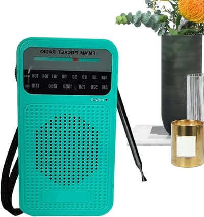 Draagbare Transistorradio - Batterij Radio - Muziek Luisteren - Seniorenvriendelijk Ontwerp - 13 x 7.2 x 3.1 cm - Groen