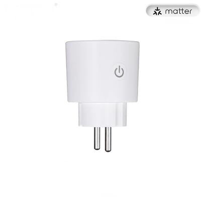 Moes Slimme Stekker | Wifi én Matter | Werkt Met Tuya Smart en SmartLife - 3680W | Energie monitor | wit