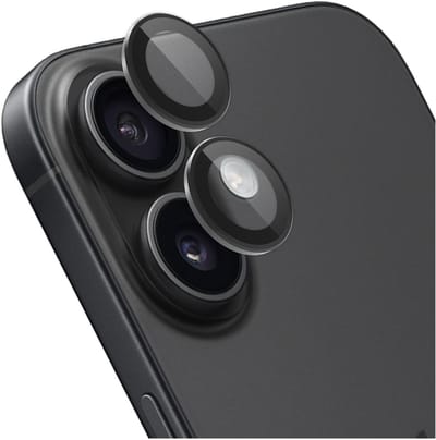 Rosso Camera Frame Protector Geschikt voor Apple iPhone 17 - Case Friendly - 9H Tempered Glass voor Cameralens - Gemakkelijke Installatie met Tray - Grijs