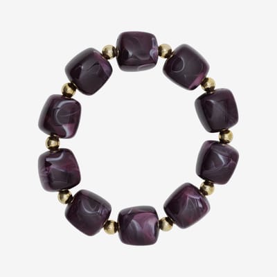 Essenza Large Beads Bracelet Dark Purple