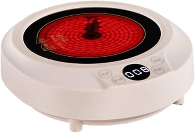 Elektrische Theepot - Thee Ketel - Thee Zetten - Ver-infrarood Verwarming - 110 mm Diameter - Wit