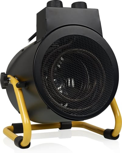 Tristar KA-5061 Industriële Kachel - 1500 W - 3000 W - 3 Standen - Regelbare Thermostaat - IPX4 Spatwaterdicht - Zwart/Geel