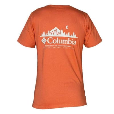 Columbia Heren Rapid Ridge rug T-shirt met opdruk (Oranje)