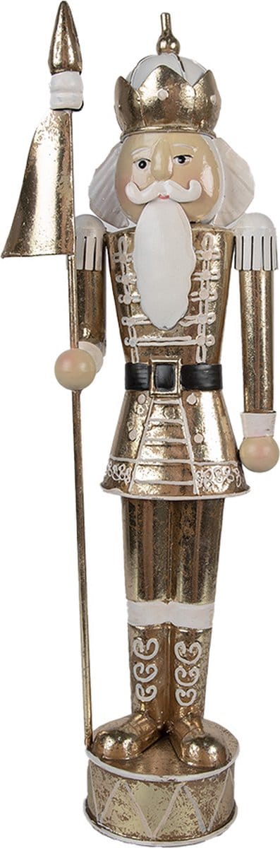 Clayre & Eef Kerstdecoratie Notenkraker 40 cm Goudkleurig Metaal