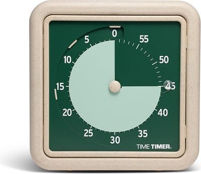 Time Timer® RETRO – Land - Eco Editie, vervaardigd uit minimaal 20% natuurlijke plantenmaterialen - V2.0 - schermtijd instellen