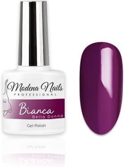 Modena Nails Gellak Bella Donna - Bianca 7,3ml. - Bella Donna - Glanzend - Gel nagellak - Gel nagellak